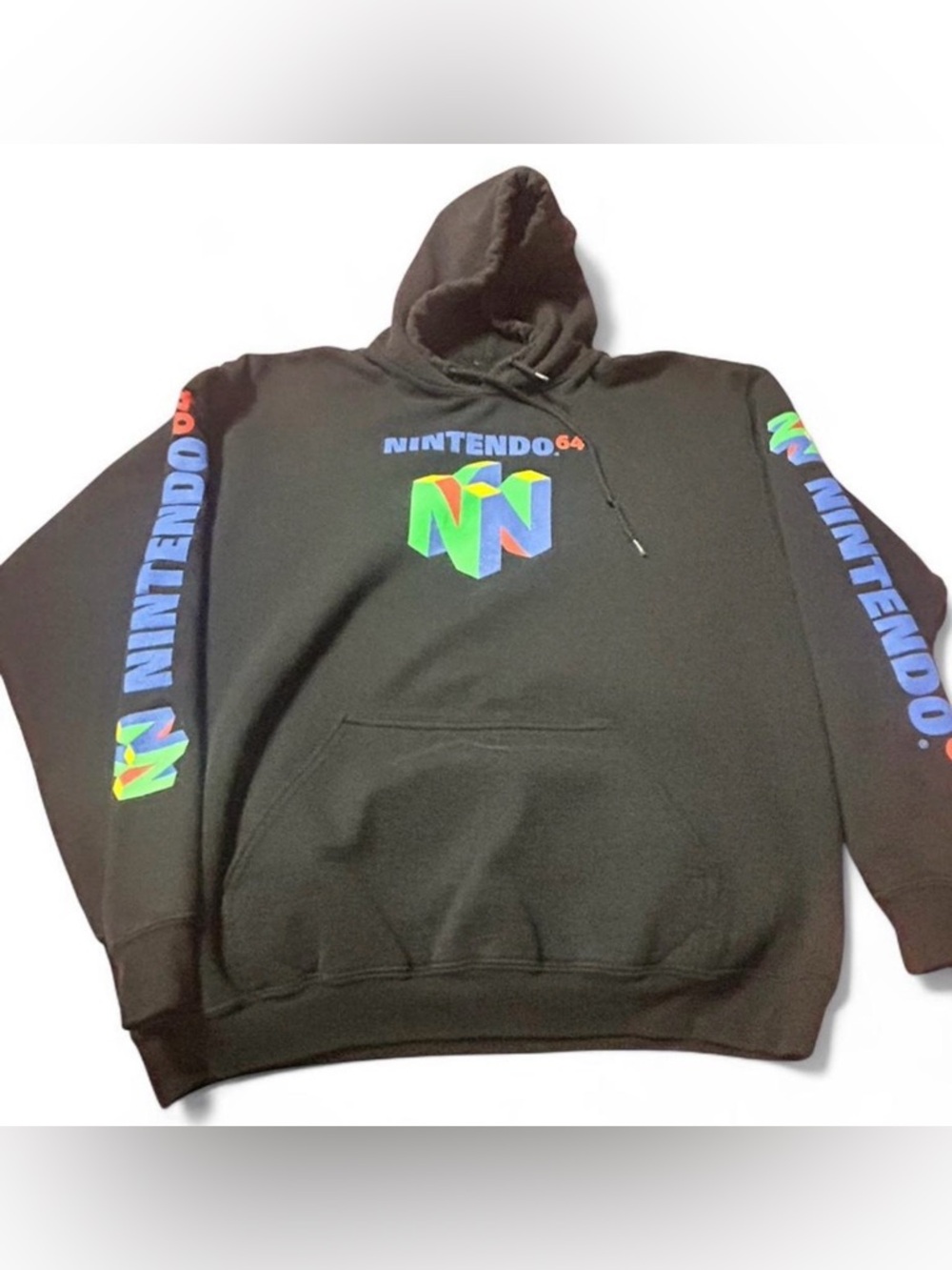 Nintendo Black Logo Hoodie - Retro Gaming Pullover